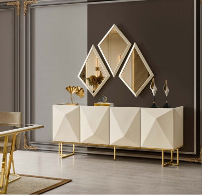 Luxus Essecke Essgruppe Esstisch Stühle Beige Set 11tlg Esszimmer