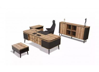 Holz Schreibtisch Arbeitzimmer Büro Möbel Designer Möbel 220x90 Tisch