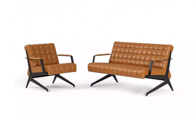 Modern Sofagarnitur Set 2 tlg Luxus Arbeitszimmer Set 2+1 Sitzer Neu