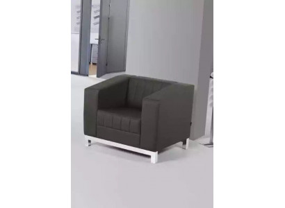 Grau Sessel Büro Möbel Sitz Polstersessel Textil Arbeitzimmer Lehnstuhl