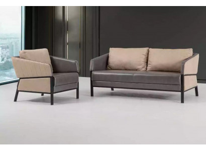 Luxus Sessel Textil Möbel Büro Einrichtung Arbeitszimmer Polstersessel