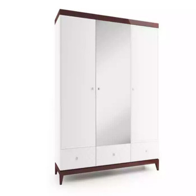 Designer Hochglanz Kleiderschrank Schränke Schlafzimmer Möbel Holz Luxus Weiß