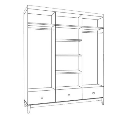 Designer Hochglanz Kleiderschrank Schränke Schlafzimmer Möbel Holz Luxus Weiß