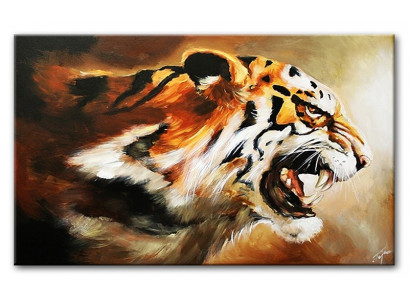 Gemälde Ölbild Ölbilder XXL Bilder Tiger Leopard Gebard Bild 200 x 125 cm G94762