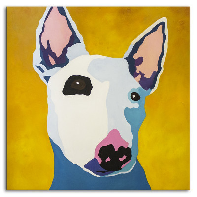 ÖLBILD ÖLGEMÄLDE ABSTRAKT HUND HUNDE GEMÄLDE 100 X 100 CM Ölbilder G94274