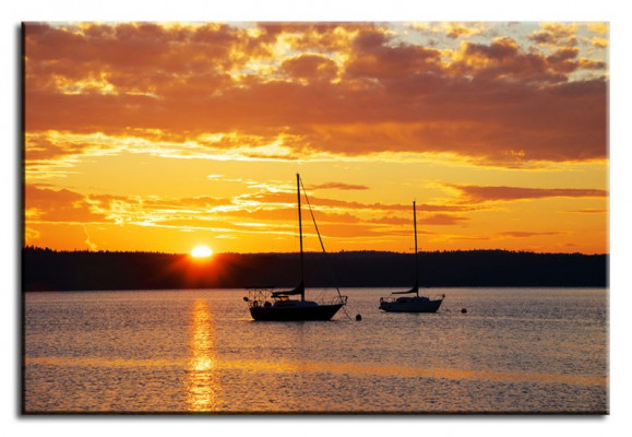 Bild Bilder Gemälde Druck Kunstdruck Polster Kultur Sonnenuntergang Neu G93025