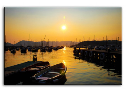 Bild Bilder Gemälde Druck Kunstdruck Polster Kultur Sonnenuntergang Neu G93071