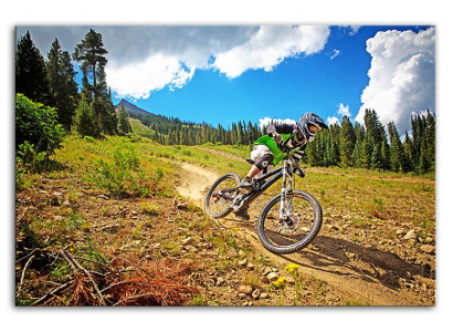 Extrem Sport Bild Fahrrad Bike Berge Felsen Bild Bilder Gemälde Kunst Neu G93532