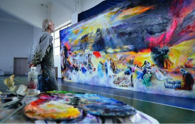Bild Bilder Gemälde Druck Kunstdruck Polster Kultur " Abstrakt " G96073
