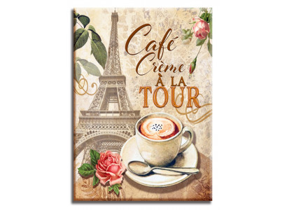 50er Druck Bild Bilder Cafe Creme a la Tour Gemälde Kunst Abstrakt Retro G93461