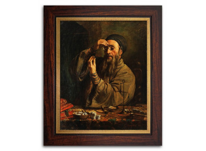 Bild Bilder Gemälde Druck Kunstdruck Kultur Geldaschine beim Zählen G94878