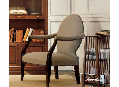 Wohnzimmer Lehn Stühle Luxus Sessel Stuhl Holz Braun Italienische Möbel Polster