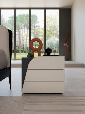 Schlafzimmer Nachttisch mit 3 Schublade Holz Italienische Möbel Design Bizzotto