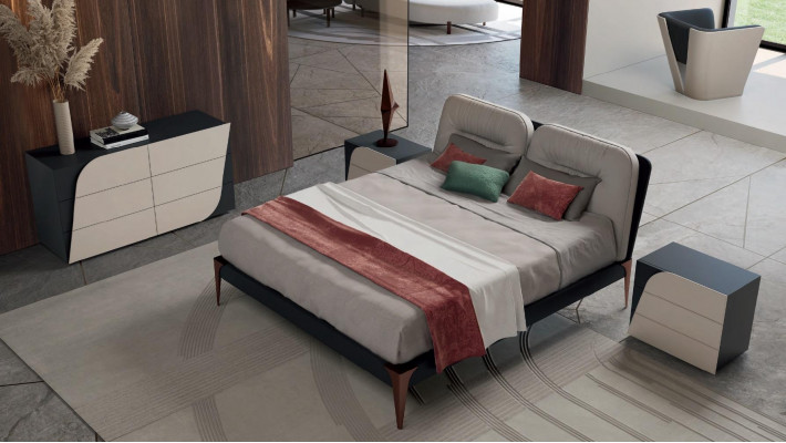 Schlafzimmer Nachttisch mit 3 Schublade Holz Italienische Möbel Design Bizzotto