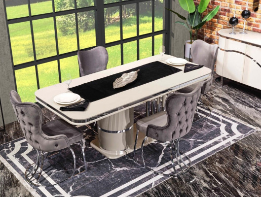 Tisch 6x Stühle 7tlg Esszimmer Holztisch Esszimmer Set Gruppe Design