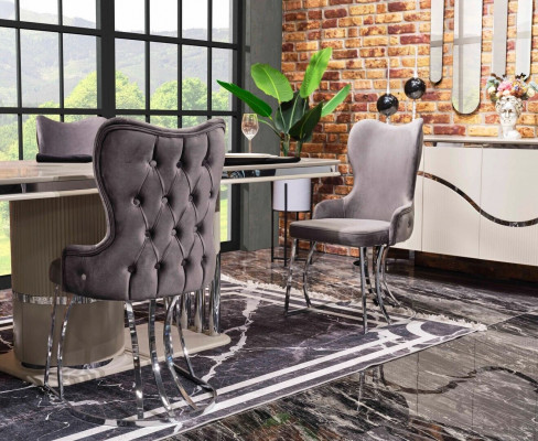 Tisch 6x Stühle 7tlg Esszimmer Holztisch Esszimmer Set Gruppe Design