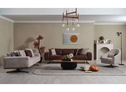 Luxus Sofagarnitur 4+3+1 Sitzer Modern Möbel Couch Wohnzimmer Sofa Set