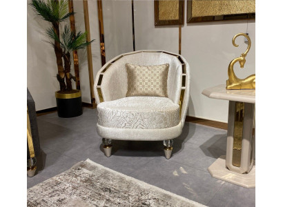 Sessel 1 Sitzer Wohnzimmer Textil Lounge Polster Luxus Sitz Relax 