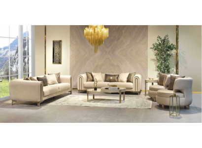 Sofagarnitur 3+3+1 Sitzer Sitzpolster Couchen Set Design Sofa Neu 4tlg. Stoff