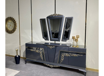 Sideboard Moderne Kommode Anrichte Schrank mit 3 Spiegel Stauraum Barock