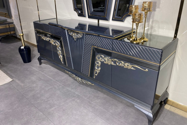 Sideboard Moderne Kommode Anrichte Schrank mit 3 Spiegel Stauraum Barock
