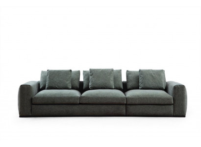 Wohnzimmer Sofa 3 Sitzer Polster Sofas Design Holz Textil neu Modern
