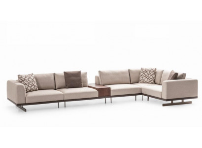 Großes Ecksofa Stoffmöbel L-Form Couchen Sofas Beige Wohnzimmermöbel