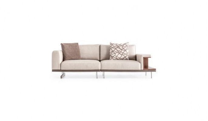 Beige Moderne Sofagarnitur Dreisitzer Zweisitzer Set Luxus Stoffmöbel