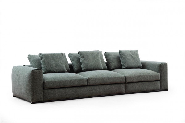 Wohnzimmer Sofa 3 Sitzer Polster Sofas Design Holz Textil neu Modern