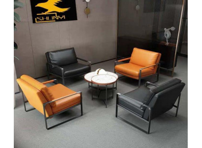 stilvoll 4x Sessel Polster Sitzer Modern Design Leder Sessel Lounge Luxus