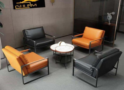 stilvoll 4x Sessel Polster Sitzer Modern Design Leder Sessel Lounge Luxus