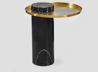 Runder Schwarz Beistelltisch Couchtisch Schlafzimmer Kommode Tische Konsole