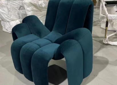 Stilvolle Sessel Grün Couch 1 Sitzer modern luxuriöse Sessel Textil neu