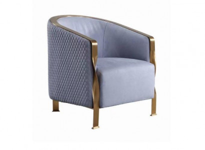 Modern luxuriöse Grau Sessel Möbel Fernseh Sofa Polster Club Stuhl Metall