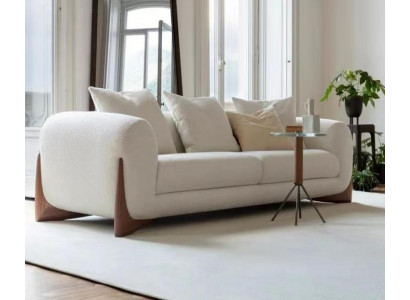 Sofa 3 Sitzer Weiß Hochwertig Polster Sofas Design Textil neu Modern