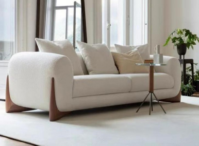 Sofa 3 Sitzer Weiß Hochwertig Polster Sofas Design Textil neu Modern