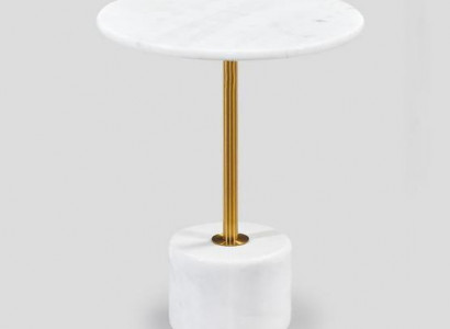 luxuriöse Couchtisch Tische Rund modern Marmor Weiß Beistelltisch neu