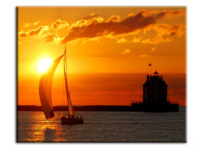 Bild Bilder Gemälde Druck Kunstdruck Polster Kultur Sonnenuntergang Neu G93024