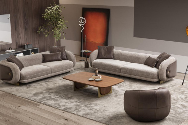 Luxus Sofagarnitur Sofa Braun Garnitur Sofas 4 3 1 Sitzer 3tlg Set Polster