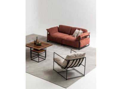 Wohnzimmer Rosa Textil Sofa 3 Sitzer Luxus Möbel Sitz Design Lounge neu