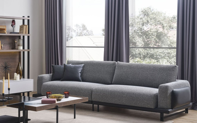 Designer Sofagarnitur Wohnzimmer Holz Möbel 3-Sitzer Sessel Couchtische