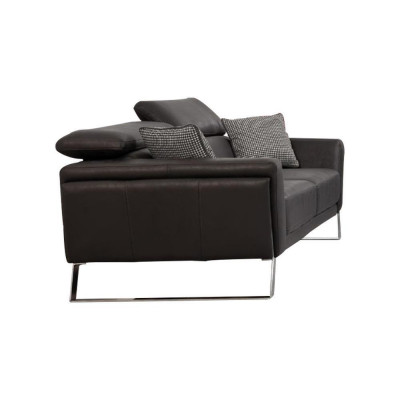 Designer Kunstleder Couchgarnitur 2x Dreisitzer Luxuriöser Sessel 3tlg