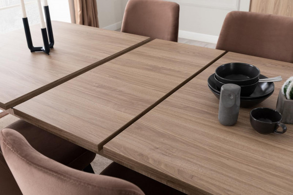 Brauner Esszimmer Set Luxuriöser Esstisch 4x Moderne Stühle Küchenmöbel