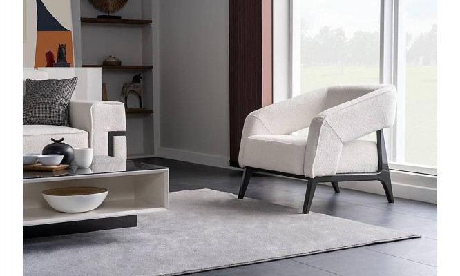 Wohnzimmer Weiße Polstergarnitur 3+1 Sitzer Designer Glas Couchtisch