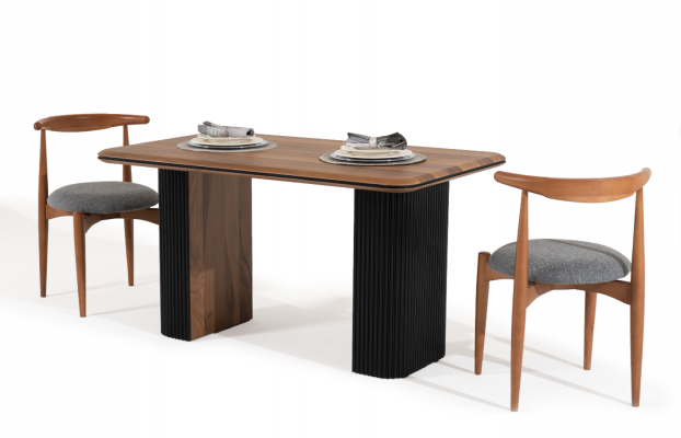 Esszimmer Garnitur Essgruppe Esstisch Stühle 5tlg Braun Klassischе