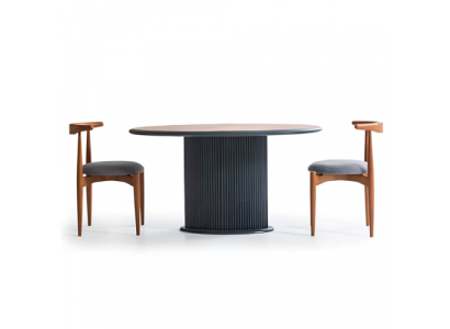 Moderne Essgruppe Komplette Esszimmer Esstisch Stühle 3tlg Braun