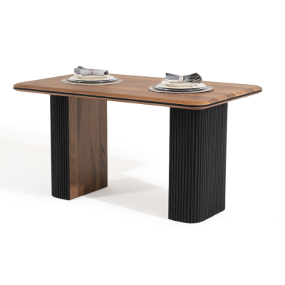Klassischе Garnitur Essgruppe Esszimmer Esstisch Stühle 3tlg Braun