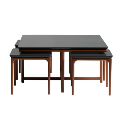 Gruppe Couchtische Beistelltische Kaffeetische Sofatische Holz Schwarz