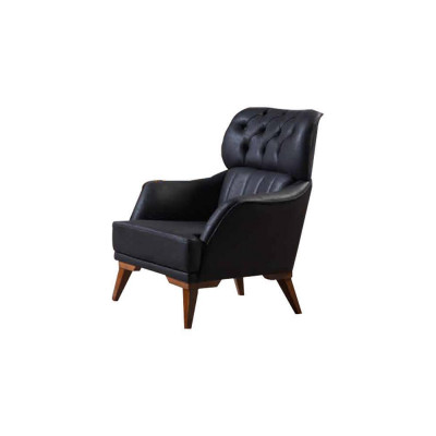 Schwarz-Orange Chesterfield Sofagarnitur Wohnzimmer Couchen Sessel 4tlg