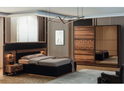 Exquisite Schlafzimmer Garnitur Edles Doppelbett 2x Holz Nachttische
